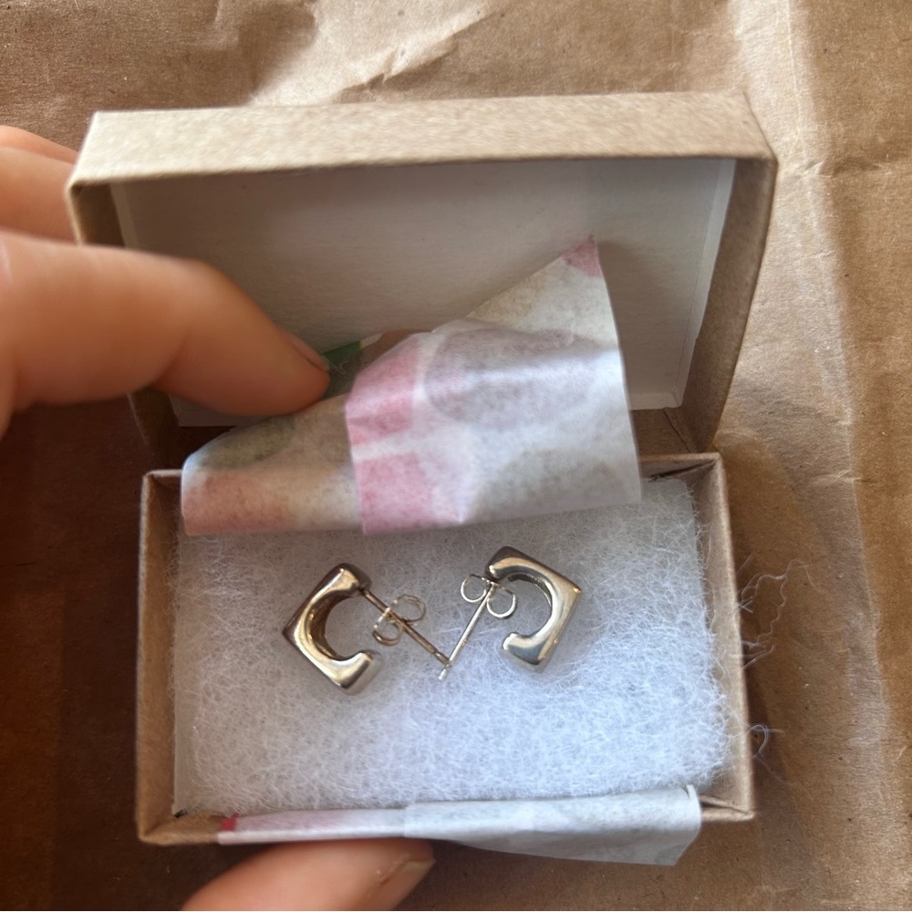 NWOT Sterling Silver Loop Earrings